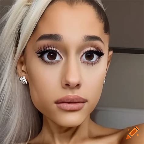 ariana grande no makeup|ariana grande without her ponytail.